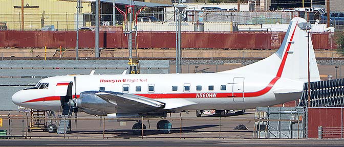 Honeywell Convair 580 N580HW, Phoenix Sky Harbor, October 20, 2016
